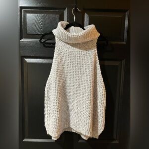 Anthropologie Pilcro Cotton/Wool Blend Sleeveless Cowl Neck Sweater
